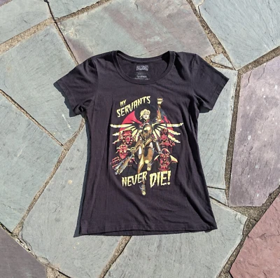 Camiseta Overwatch Halloween Mercy tamanho M Jinx My Servants Never Die OW2 Blizzard - Imagem 1 de 4