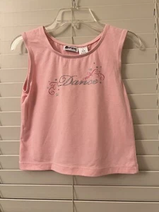 Jacques Moret Girls Large (12/14) Pink Dance Ballet Cropped Tank Top - Picture 1 of 9