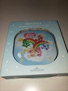 Impressions Vanity Care Bears Rechargeable Compact Mirror Rainbow 5 Bears NEW - Picture 1 of 2