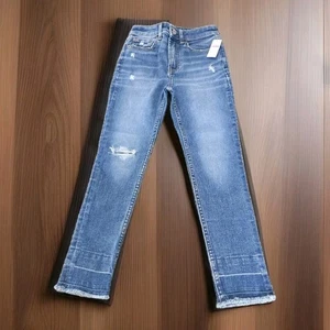 Pantalones de mezclilla GAP para niñas Sky High ajustados al tobillo desgastados talla 8 - Nuevos con etiquetas - Imagen 1 de 23