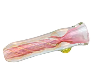 Handpfeife Heady Glass Chillum Hitter - Gold Fume Swirl Slime Dot (MADE IN USA) - Bild 1 von 6