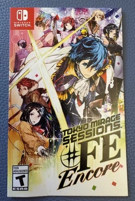 Tokyo Mirage Sessions FE ENCORE Nintendo Switch Tienda Estante Tarjeta de Exhibición SOLO Foto 1 de 4