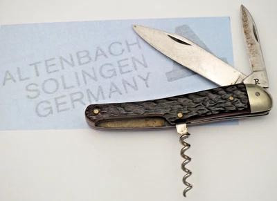 Vintage ALTENBACH GERMANY Bartender's Knife - Bone Handles - Solid Used Knife - Image 1 of 4