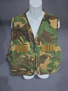 Vintage SafTbak Camouflage Bird Duck Water Fowl Hunting Vest Mens Size L/XL - Picture 1 of 8