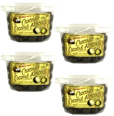4 X Trader Joe's Chocolate Coconut Almonds 12 oz Each - Image 1 of 3