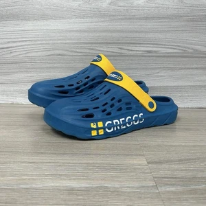 Greggs x Primark Crocs Size 11 Limited Edition Rare Pair Yellow Sausage Blue - Picture 1 of 11