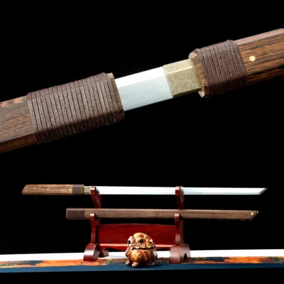 Battle Ready Chinese Wu Shu Sword Tang Dao Sharp Manganese Steel Blade Full Tang - Image 1 of 4