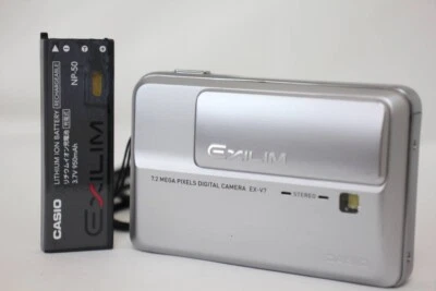 CASIO EXILIM EX-V7 7.2 MP Compact Digital Camera Silver Used Japan Tested - Image 1 of 4
