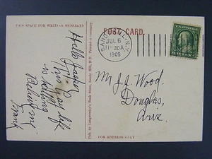 Sandy Hill New York NY 1909 Doremus Machine Cancel DPO 1797-1910 Postcard - Picture 1 of 2