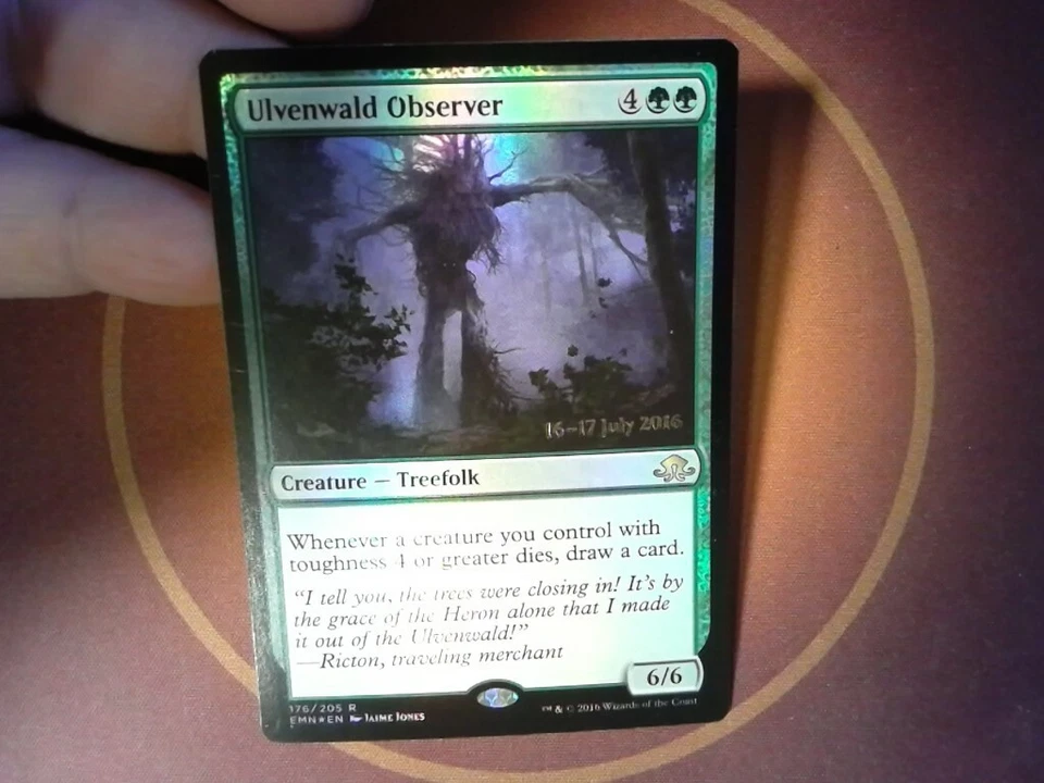 Foil Ulvenwald Observer Prerelease - Eldritch Moon - Magic the Gathering Green - Image 1 of 1