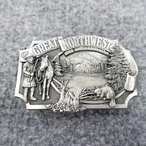 Belt Buckle Pewter Great Northwest Siskiyou 1982 Commemorative Limited Edition - Picture 1 of 10