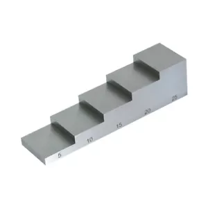 YUSHI Stufenkalibrierblock 5 10 15 20 25 mm 304 Edelstahl Stufenkeil - Bild 1 von 12