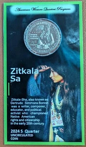 2024 S  American Women Quarters - Zitkala-Ša - holder 100x55 mm - Picture 1 of 3