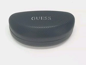 Guess Sunglasses Case Hard Shell Large Felt Lined Protective Travel Carrier Blk - Picture 1 of 7