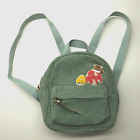 Claire's Mini Backpack Corduroy Patch Green Girls Zip Adjustable Straps