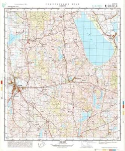 Mapa topográfico militar soviético ruso - LAZDIJAI (Lituania), 1:50K, edición 1975 - Imagen 1 de 3