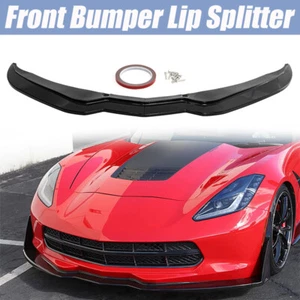 Difusor divisor de labios de parachoques delantero negro brillante para Chevy Corvette C7 Z06 2014-19 - Imagen 1 de 13