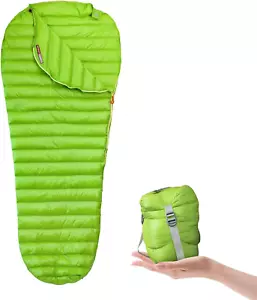 Camping Sleeping Bag,Warm Weather 52℉- Goose down Sleeping Bag,Portable Urltra-L - Picture 1 of 9