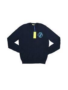 VERSACE JEANS Mens Navy Long Sleeve Crew Neck Pullover Sweater XL