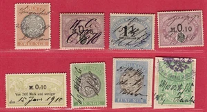 DEUTSCHLAND LOT VON 8 EINNAHMEMARKEN 6778 - Bild 1 von 2