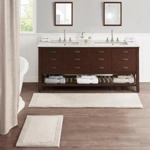 Madison Park Splendor Tufted Reversible Cotton Natural 21" x 34" Bath Rugs - Picture 1 of 1