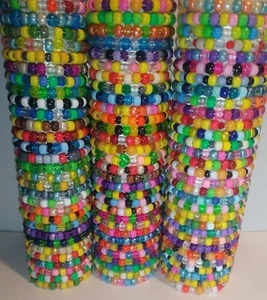 15 Mystery Kandi Bracelets- RAVE- EDM- PLUR- EDC- FESTIVAL - Picture 1 of 5