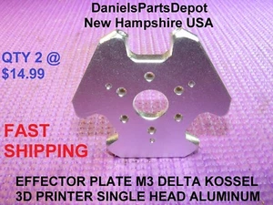x2 Single Print Head Aluminum Plate Effector M3 Delta Kossel 3D Printer USA FAST - Picture 1 of 13