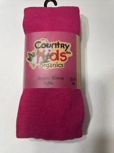 Country Kids Organic Cotton Tights Sized For 12 -15 Years Old Hot Pink 152-168cm - Picture 1 of 3
