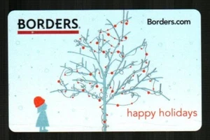 BORDERS Happy Holidays, Bare Winter Tree with Lights ( 2010 ) Gift Card ( $0 ) - Picture 1 of 1