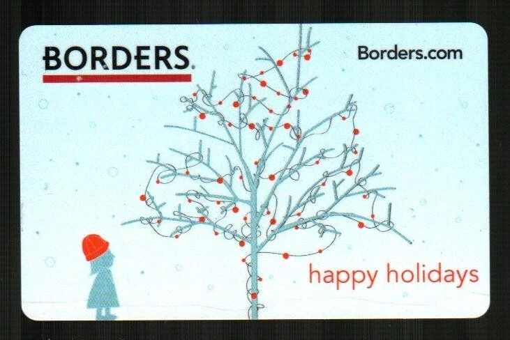 BORDERS Happy Holidays, Bare Winter Tree with Lights ( 2010 ) Gift Card ( $0 ) - Image 1 of 1