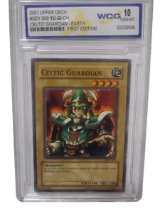 2002 LOB-007 Celtic Guardian 1st Edition Super Rare Yu-Gi-Oh! Card WCG 10 - Picture 1 of 4