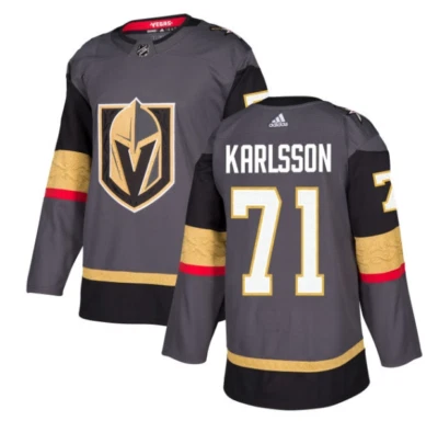 Camiseta Adidas Para Hombre Vegas Golden Knights #71 William Karlsson Auténtica NHL 54 Foto 1 de 3