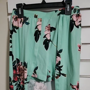Girls skort size 10 12 Green Floral Design - Picture 1 of 5