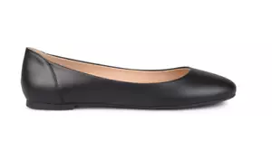 JOURNEE COLLECTION Women's KAVN Round Toe Slip On Ballet Flats - Black - Size 6 - Picture 1 of 6