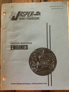 Jasper Transmissions 1972 Factory Exchange Engines Catalog JE-21-172  - Picture 1 of 7