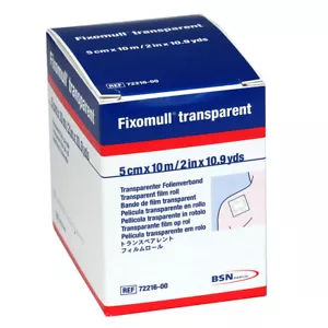 Fixomull Transparent 5cm X 10m Comfortable & Professional Dressing Fixation - Bild 1 von 2