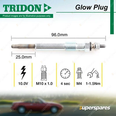 Tridon Glow Plug for Ford Focus LS LV TDCi 1.8L 18TD V4 2006-2011 - image 1 of 2