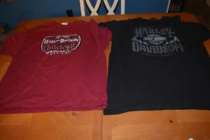 COOL GOOD PAIR OF USED HARLEY DAVIDSON PANAMA CITY BEACH T-SHIRTS L-XL - Picture 1 of 10