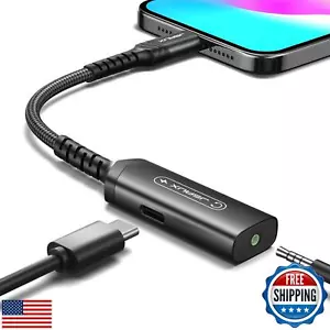 JSAUX USB C to 3.5mm Headphone and Charger Adapter,2-in-1 AUX Mic Jack with P - Picture 1 of 5