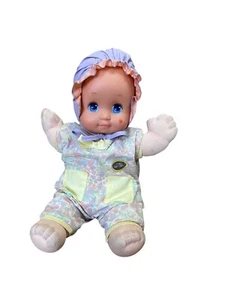 Bambola bambina vintage Magic Nursery 1989 con vestito originale, pannolino e cofano - Foto 1 di 9