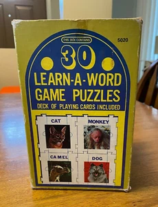 VINTAGE LEARN-A-WORD GAME PUZZLES - Picture 1 of 8