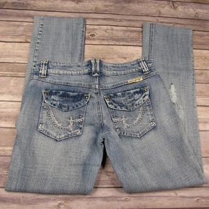 Tyte Distressed Jeans Größe 5 Low Rise Pattentasche - Bild 1 von 8