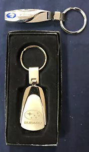 TWO Subaru key rings with fobs.1 from Sangera Subaru, Bakersfield, Ca. NEW - Picture 1 of 2