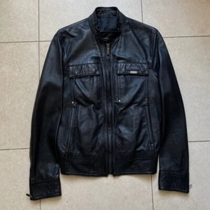Vintage Dirk Bikkembergs Moto Biker Leather Jacket Made In Italy - Picture 1 of 5