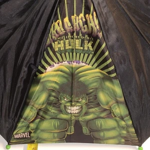 INCREDIBLE HULK - Marvel Kids Umbrella - Figure Handle / Strap - DAMAGED - Picture 1 of 17