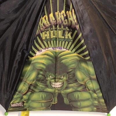 INCREDIBLE HULK - Marvel Kids Umbrella - Figure Handle / Strap - DAMAGED  - Image 1 of 4