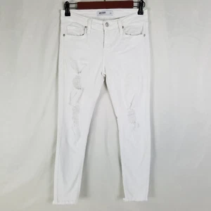 Just Black Jeans Damen 26 weiß Low Rise Skinny Ankle Distressed ausgefranst Denim - Bild 1 von 17