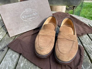 Church's mens "Gerrard" tan suede loafers UK size 10.5 - Picture 1 of 12