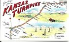 1958 PPC Greetings From Kansas Turnpike Wichita/Topeka/Kansas City Massena IA PM