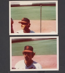 (2) 1977 SF Giants Mike Sadek Photo Snapshots 7-31-77 vs Phillies Candlestick - Picture 1 of 1